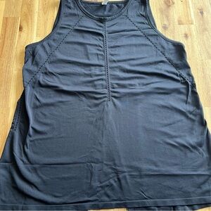 Athleta Black Sleeveless Tank Top L Split Back Activewear